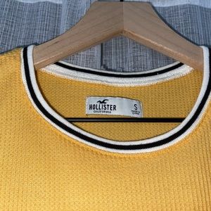 Yellow Top with Black Neckline